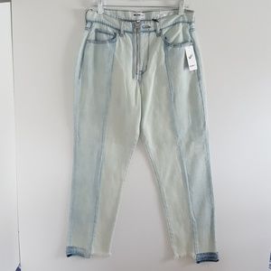 William Rast stovepipe high rise step raw hem denim